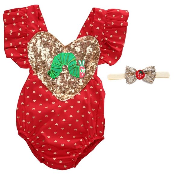 The Very Hungry Caterpillar Dress Outfit Romper Clothes Jumpsuit Baby Clothes